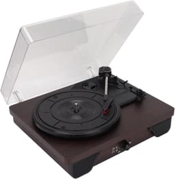 Retro Platenspeler, 3 Snelheden 33/45/78 RPM voor 7in/10in/12in Vinylplaten Draadloze draaitafel LP-speler Bluetooth-speler, ingebouwde stereoluidsprekers, 3,5 mm/0,1 inch AUX-ingang — thumbnail 2