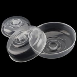 Dailygoods- Voedselafdekkingen Set van 8 - Kunststof Plaatafdekkingen - Hittebestendig - Stoomventilatiegat - Maten 14/17/20/23 cm - Transparant PP-plastic - Magnetronhoezen — thumbnail 4