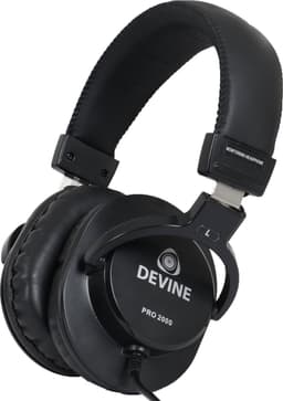 Studio Hoofdtelefoon - incl. 6.3mm adapter - Devine PRO 2000 - Zwart — thumbnail 2
