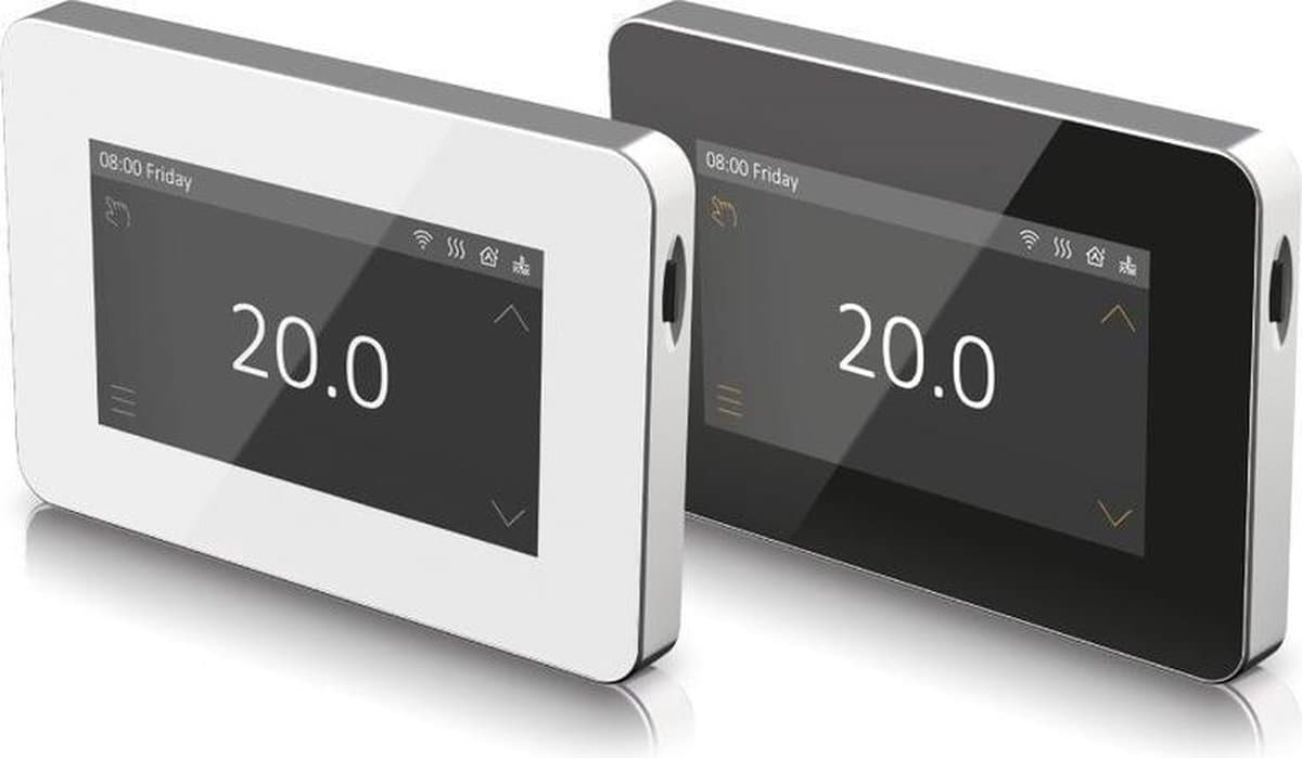 V1 pro touch wifi design elektrische vloerverwarming universele thermostaat Wit — afbeelding 1