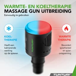 Tunturi Head for Massage Gun - Massage Pistool - Warm en Koud Attachment - 4 Standen - Draadloos - USB-C - Past op de meeste merken — thumbnail 5