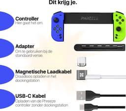 Phreeze Switch Controller met Turbo Knop - Draadloos - Geschikt voor Nintendo Switch Controller, Joy Con - Accessoire - Origineel Phreeze — thumbnail 2