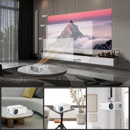 Mini Beamer - Streamen vanaf je telefoon - Wifi - Input tot 1080P Full HD - Bluetooth Audio - Projector - Mini Projector - HDMI - USB - Wit - Smartphone - Draagbaar - Ingebouwde speaker — thumbnail 5