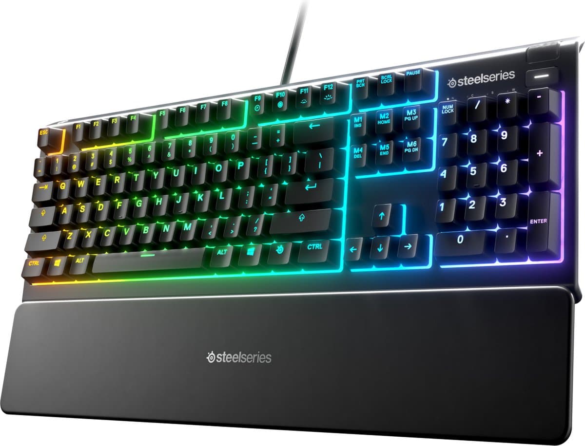 SteelSeries Apex 3 - RGB - Membraan Gaming Toetsenbord - Qwerty - Zwart — afbeelding 1
