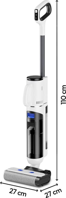 MEDION H30 harde vloerenreiniger met zuigfunctie (2in1, snoerloos, oplaadbare accu, vloerreiniger, borstelrol, aparte schoon- en vuilwatertank, zelfreinigende functie, LED-display, MD11935) — thumbnail 5