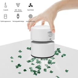 Mini Tafelstofzuiger - USB Oplaadbaar, 120 Minuten Looptijd, Sterke Zuigkracht, 360 Draaibaar voor School en Kantoor — thumbnail 4