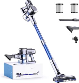 Draadloze Stofzuiger - 220W - 50 min Gebruik - Blauwe Afwerking - Voor Huisdieren & Tapijt - Krachtige Zuigkracht - Stil & Lichtgewicht - Duurzaam & Efficiënt - LED Display - Handzaam & Praktisch — thumbnail 1