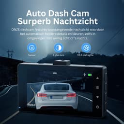 ApexArte® Dashcam voor Auto - Dualdashcam Voor en Achter - Full HD - Zwart — thumbnail 5