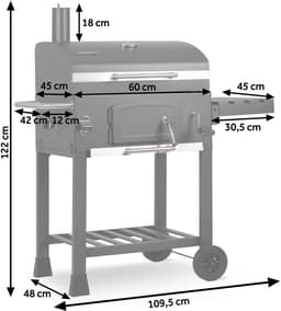 Berdsen Houtskool Grill met Beschermhoes BD-891 Zwart — thumbnail 4