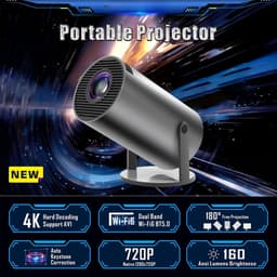 Equivera Mini Beamer - Draagbare Beamer - Beamer - Mini Beamer Projector - Projector - Mini Projector — thumbnail 2