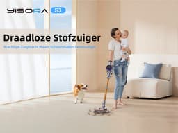 YISORA S3 snoerloze steelstofzuiger, 33KPa krachtige zuigkracht, 80 minuten automatische werking,6 filterniveaus, LED-verlichting — thumbnail 2