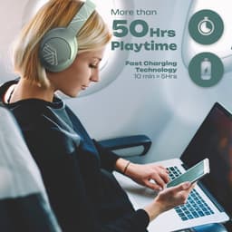 PowerLocus P3 - Bluetooth Koptelefoon – Draadloos – Over-ear – 50 uur batterijduur – Microfoon – Mint — thumbnail 3