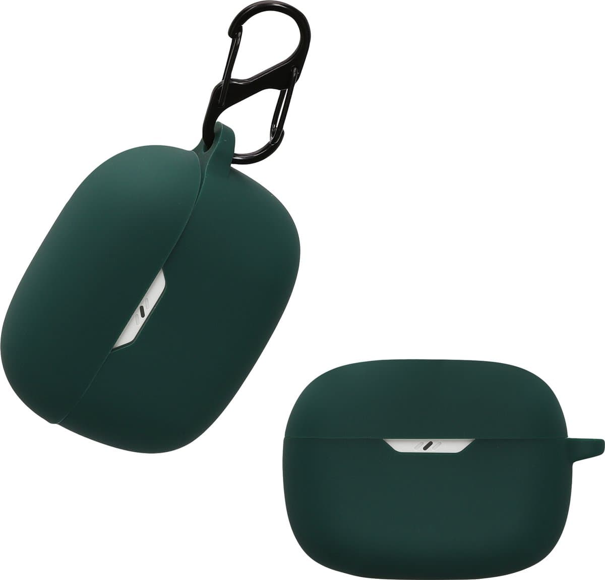 kwmobile Hoes geschikt voor JBL Wave Beam / Beam 2 / Wave 200TWS - Siliconen cover voor oordopjes in donkergroen — afbeelding 1
