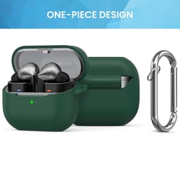 YONO Soft Case geschikt voor Samsung Galaxy Buds 3 / 3 Pro / 3 FE - Siliconen Hoesje - Donkergroen — thumbnail 3
