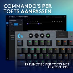 Logitech G915 X Lightspeed TKL Wireless Gaming Toetsenbord Zwart Qwerty — thumbnail 4
