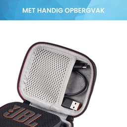 YONO Opbergtasje geschikt voor JBL Go 4 - Hoesje - Case - Zwart — thumbnail 3
