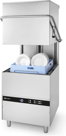HENDI Doorschuifvaatwasser – elektronische bediening – roestvrij staal – 745x900x1406 mm – 400V/8600W — thumbnail 1