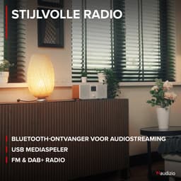 DAB radio met Bluetooth - Audizio Genua - DAB+ radio, FM radio - Auto scan - Wit — thumbnail 3