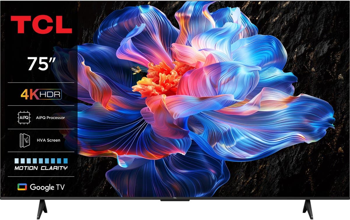 TCL 75P61K - 75 inch - 4K LED - 2025 - Smart TV — afbeelding 1