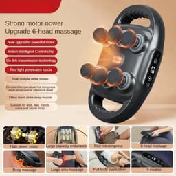 Stemily Massagepistool - 6 Koppen - 9 Modi - 9 Intensiteitsniveaus - Deep Tissue - Stil - 2000mAh Batterij - 10W - Grijs — thumbnail 3