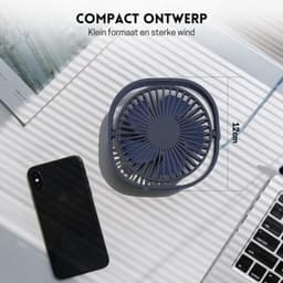 StayPowered Tafelventilator - Krachtige Koeling binnen Handbereik - 3 Snelheden - 360° Draaibaar - USB-Aangedreven - Compact Ontwerp - Stil Gebruik - Blauw - Draagbaar - Levering Sneller dan Aangegeven! — thumbnail 2