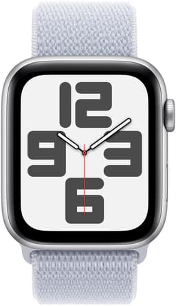 Apple Watch SE 2024 GPS 44mm Zilverkleurig Aluminium Case with Blue Cloud Sport Loop — thumbnail 1