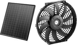 Gable Fan – 12 Inch op Zonne-energie Werkende Zolderventilator met Regelbare Thermostaat en Extern Rooster. 1300 Cfm-Huisventilator Koelt Tot 1850 Vierkante Voet. Stille Ventilatie voor Dak — thumbnail 1