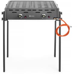 HENDI Roast-Master Pro gasgrill – dubbele branders – zwart – 11,6kW – 790x560x900 mm — thumbnail 4
