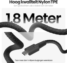 Phreeze 100W GaN Snellader met USB-C Kabel 1.8 Meter - Voedingsadapter USB C - Laptop Oplader geschikt voor MacBook Pro, Dell XPS, Nintendo Switch, ZenBook, HP Envy en meer — thumbnail 4