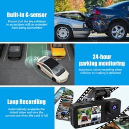 Dual Dashcam - Dashcam voor Auto - Dashcams - Zwart — thumbnail 3