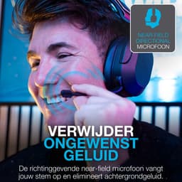 JLab Nightfall Draadloze Gaming Headset met Microfoon - Bluetooth - 70 Uur Afspeeltijd - Draadloze Koptelefoon - Headset PS5 - Koptelefoon met microfoon - Verwisselbare Hoofdband - Met USB Dongle — thumbnail 3