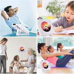 WINNES Draagbare CD speler met Bluetooth, Wandmontage CD-spelers Muziekspeler Home Audio Boombox met afstandsbediening FM-radio Ingebouwde HiFi-luidsprekers LCD-scherm MP3-koptelefoonaansluiting AUX-ingang Uitgang — thumbnail 2