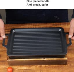 Draagbare Lichtgewicht Rookloze Houtskoolgrill - Tafelbarbecue met Alcoholkachel - Binnengrill 106 X 79 Inch - Verwijderbare Grillplaat - Houten Basis voor Kamperen — thumbnail 4