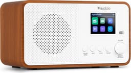 DAB radio - Audizio Avio DAB radio met Bluetooth - DAB+ - FM - USB en AUX - 20 voorkeurszender - Wit — thumbnail 1