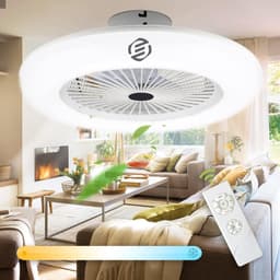 Equivera Plafonniere met Ventilator - Plafondventilator - Plafondventilator Afstandsbediening - Plafondventilator Slaapkamer - Plafond Ventilator met Verlichting - Plafondlamp - Plafonniere - Ideaal voor in uw slaapkamer! — thumbnail 1
