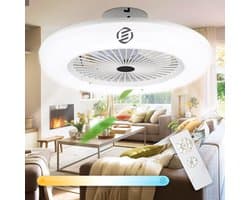 Equivera Plafonniere met Ventilator - Plafondventilator - Plafondventilator Afstandsbediening - Plafondventilator Slaapkamer - Plafond Ventilator met Verlichting - Plafondlamp - Plafonniere - Ideaal voor in uw slaapkamer!