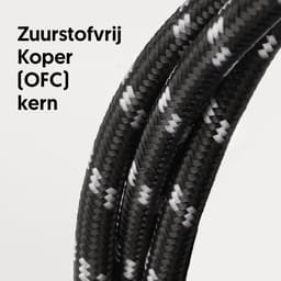 2 stuks Áengus Black Tweed patchkabel - 6.35mm mono jack plug haaks/haaks - 30 cm — thumbnail 4