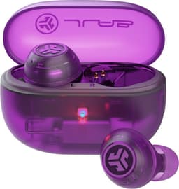 JLab Go Pop ANC Draadloze Oordopjes - Noise Cancelling Oortjes Draadloos - 24 uur Batterijduur - Bluetooth Multipoint - Met Microfoon - Geschikt voor Android en Apple - Clear Purple — thumbnail 1