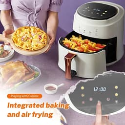 MensStore Digitale Airfryer - Hete Luchtfriteuse - Airfryer XXL - 8 Liter Inhoud - 6 Automatische Programma's - Digitaal Display - — thumbnail 2