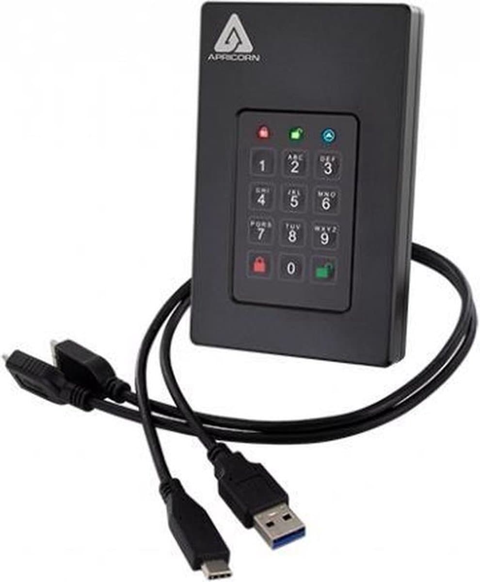 Apricorn Aegis Fortress FIPS Level 3 - Externe HDD - 2TB — afbeelding 1