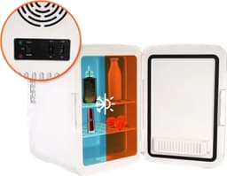 Mini Koelkast - 10 liter Draagbare Koeler/warmer - Huidverzorging Koelkast wit - Mini Fridge - Compacte Koelkast - Lichtgewicht Schoonheid Koelkast - Voor slaapkamer/kantoor/auto/boot/slaapzaal — thumbnail 2
