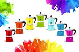 Bialetti Rainbow Geel Percolator 200 ml – 3 kops – Espresso Maker voor Authentieke Italiaanse Koffie — thumbnail 4