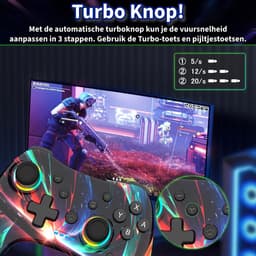 Unieke Switch Controller - RGB & Draadloos - RGB PRO - Bluetooth Controllers geschikt voor alle Nintendo Switch Accessoires Pro Controller — thumbnail 4