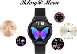 Belesy® MOON - Smartwatch Dames - Horloge - Stappenteller - Lichaamstemperatuur - Bloeddruk - Zuurstofgehalte - Ademhaling - Full Touch - Diverse Wijzerplaten - Mutli sport - Milanees - Staal - Rose Goud - Moederdag — thumbnail 4