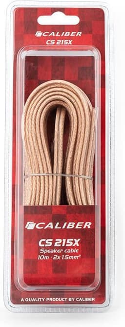 Caliber Speaker Kabel - Luidsprekerkabel - 2x1,5mm - 10 meter Speakerdraad - Transparant- CCA (CS215X) — thumbnail 1