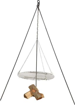 Esschert Design - Driepoot met ketting - Haardvuur accessoires - Staal - Zwart — thumbnail 4