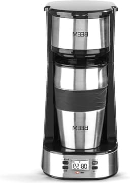 Thermo 2 Go Filterkoffiezetapparaat voor 1 kopje - Thermo - Inclusief 04 l meeneembeker en permanent filter - 24-uurs timer 750 Watt [Roestvrij staal] — thumbnail 1