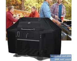 Barbecue Cover - Waterdicht 132x66x109 CM 420D Heavy Duty - Grote BBQ Grill Cover met klittenband - Outdoor Barbecue Gas Grill Cover Winddicht UV Bestand & Scheurbestendig - Zwart