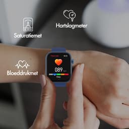 Denver Smartwatch - Android iOS - Volledige Belfunctie - Amoled Display - Sporthorloge - Hartslagmeter - Saturatiemeter - Slaapmonitor - SWC185BU — thumbnail 4