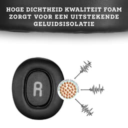Somstyle Oorkussens Geschikt Voor JBL Tune 760BTNC / 750BT /710BT / 700BT / 700BTNC Koptelefoon - 2 Stuks - Zacht Schuim - Eiwitleer - Zwart — thumbnail 4